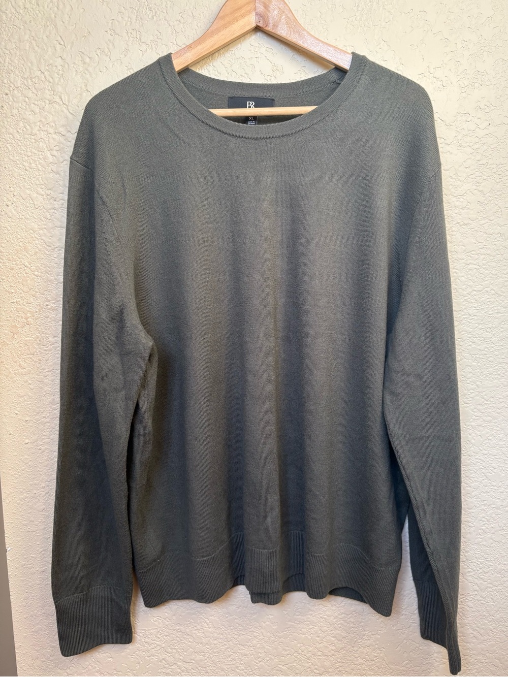 Banana Republic 100% Extra Fine Merino Crew Neck Sweater Pullover Gray